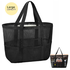 Mesh Beach Bag Large Tote Sand Free Waterproof Outdoor Camping Travel