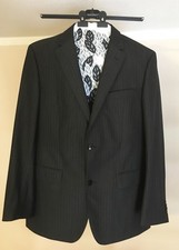 JOOP / luxury jacket sport coat Mel Baker size 52 virgin wool dark grey  349 top