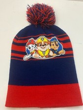 Paw Patrol Navy Red Beanie Hat With Pom for Toddlers/Preschoolers UNUSED