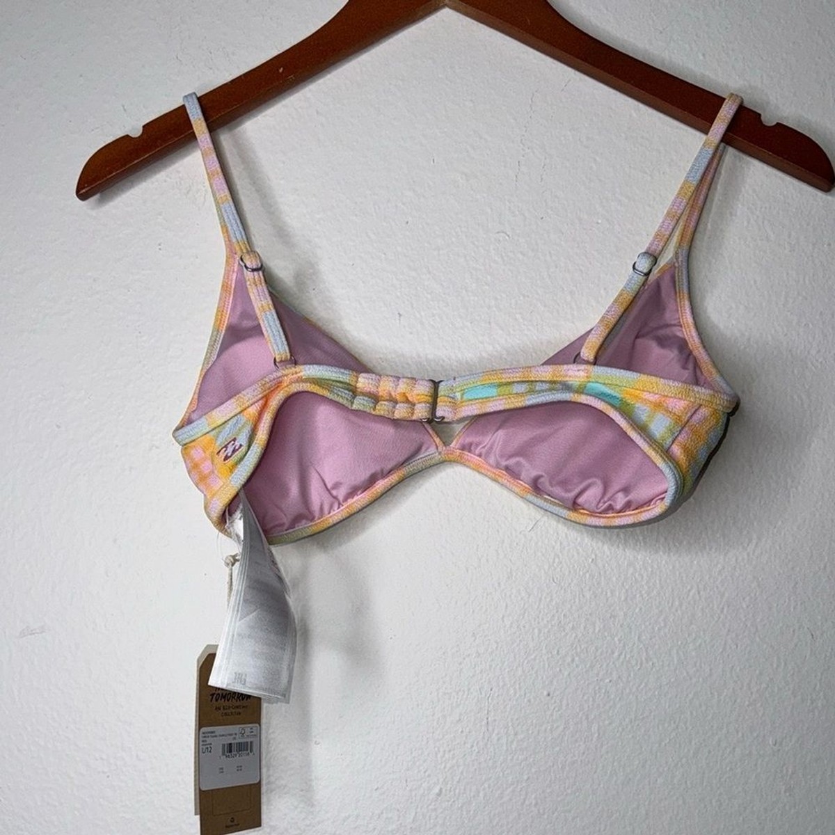 ★BALIBIKI☆Charlie Check Bikini Billabong CHECK PLEASE CHARLIE TRIANGLE BIKINI TOP Size