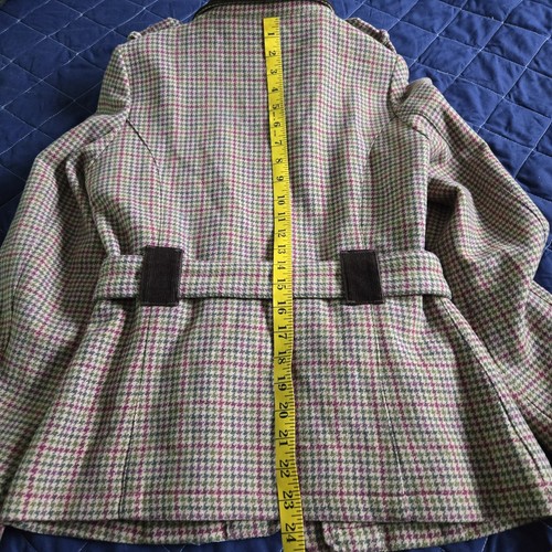 Ness Tweed Field Jacket Coat 70% Wool Country Size US 6 Houndstooth Multicolor - Picture 11 of 15