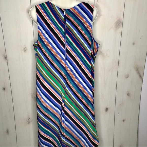 Halogen Diagonal Bright Stripes  Shift Sleeveless… - image 6