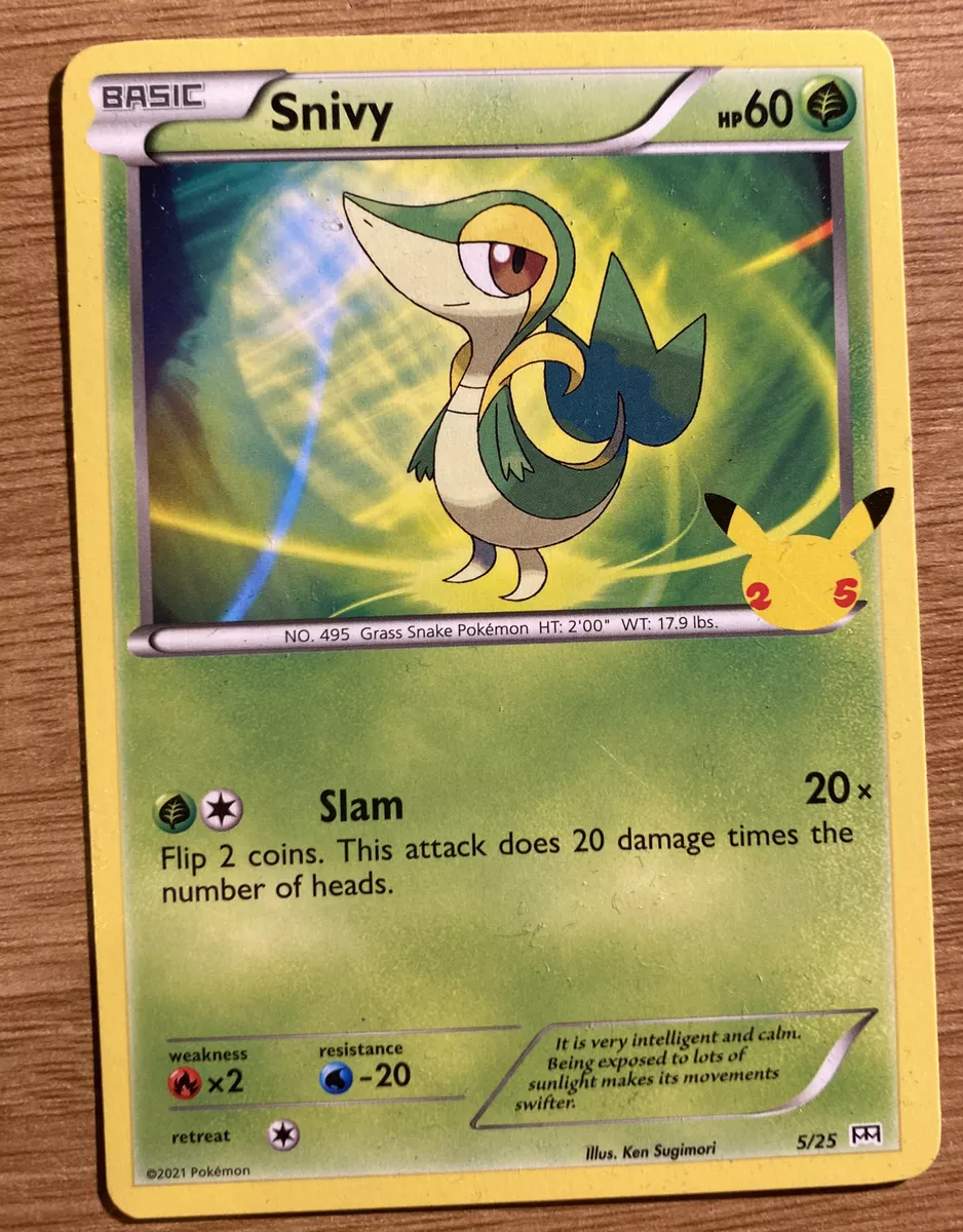 Snivy Holo - McDonald's Collection 2021 Pokémon card 5/25