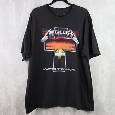 Metallica T Shirt Men's Size 2XL Black Master Of Puppets Short