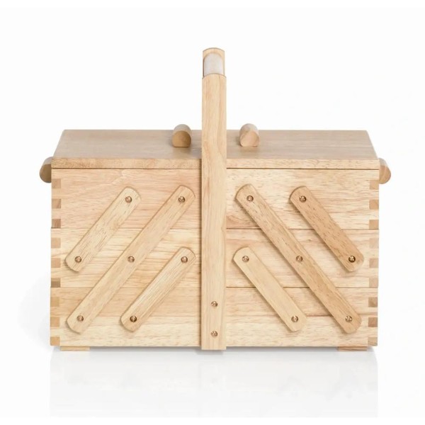 Prym NäHkasten Holz M (Hell) Klassisch Ausziehbar - 612546-image