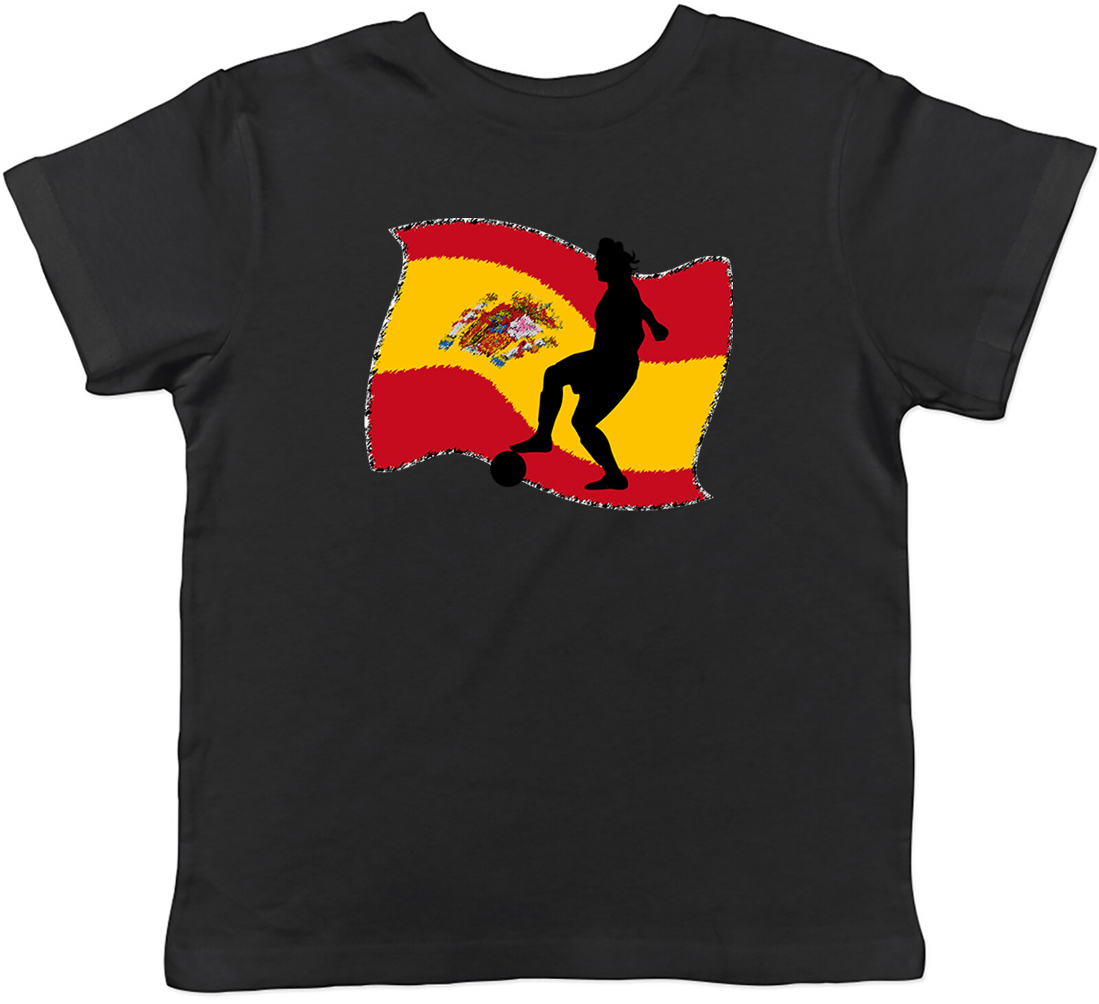 Camiseta Bandera España Mujer Fútbol Niños Niños Niños Niñas