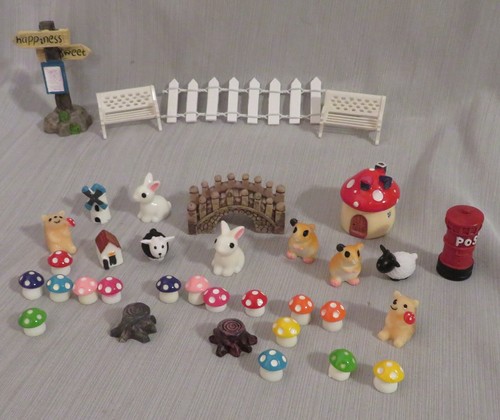 100pcs Miniature Ornament Kits for DIY Fairy Garden Dollhouse Decor 5 boxes NEW - Picture 2 of 13