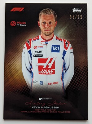 Topps F1 Formula 1 Lights Out 2022 Kevin Magnussen /75 Parallel History Maker 