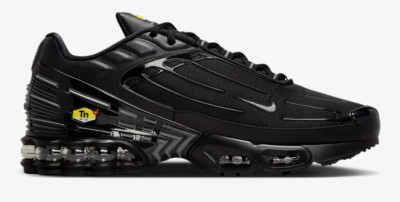 Nike Air Max Plus 3 TN Tuned Shoes Triple Black Mens Limited Sizes US 9-11.5-13