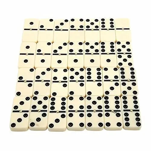 Double 6 Six Dominoes With Box Traditional Standard Set of 28 Tiles Travel Game - Image 2 of 3