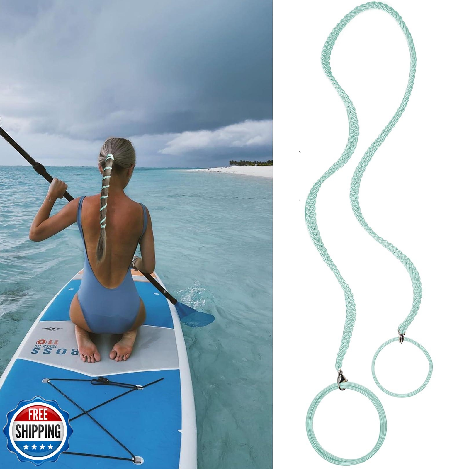 No-Damage Spiral Hair Ties for Sports & Ponytails - Elastic Braided Holdries