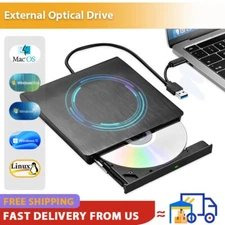 External CD DVD RW Drive USB3.0 Writer Burner Player Optical Drive For Laptop PC