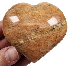Moonstone Polished Heart 86.8 grams.