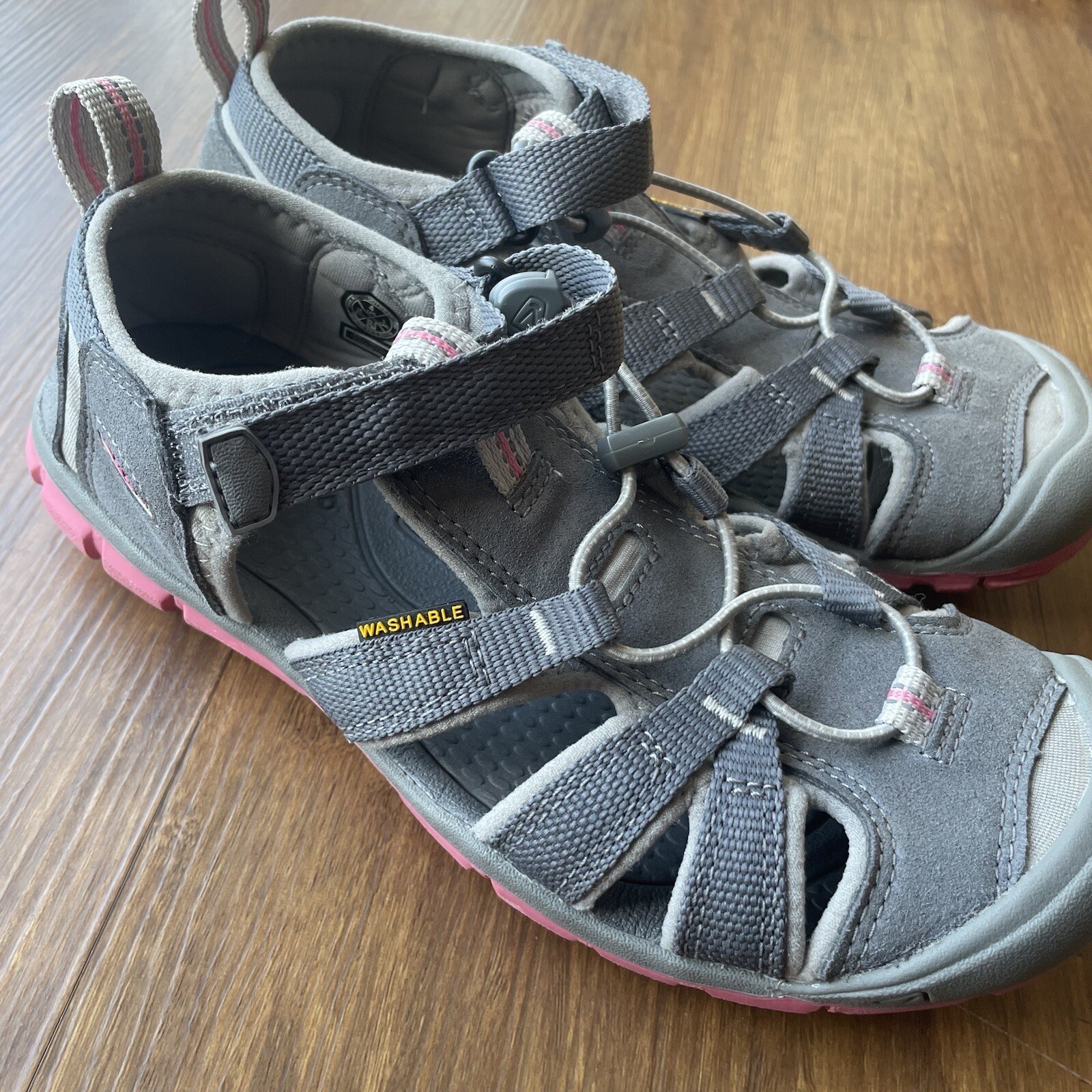 Sandali KEEN Seacamp II CNX bambina 4 grigio rosa scarpa da acqua outdoor escursionismo