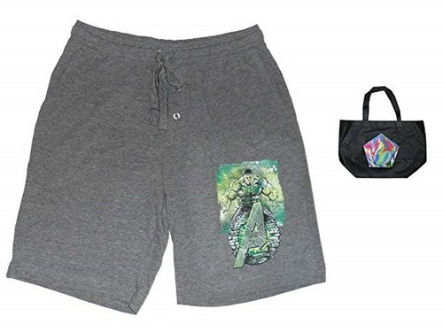 Marvel Avengers Mens' Hulk Lounge Shorts Sleep PJ Shorts & Tote 2 Piece Set NWT - 第 1/1 張圖片