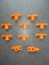 CARAVAN/CAMPING/AWNING/TENT REPLACEMENT PLASTIC HOOK FOR ROCK PEG ORANGE - NEW