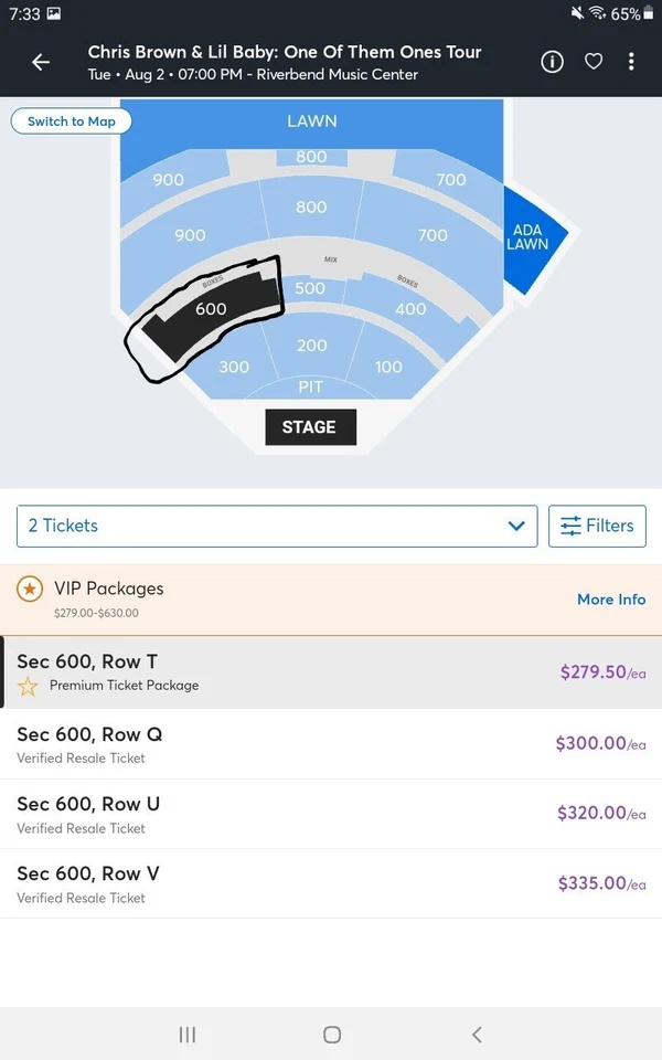 Chris brown and Lil baby one of them ones tour concert tickets 2 mobile transfer - Image 2 of 2