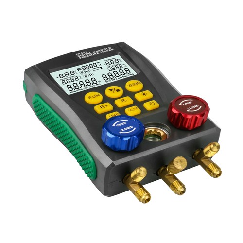 Refrigeration Digital Manifold Gauge HVAC Vacuum Pressure Temperature Tester - Picture 3 of 8