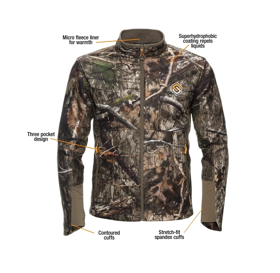 ScentLok Forefront Midweight Water Repellent Camo Hunting Jacket for Men Medium - Image 4 of 4