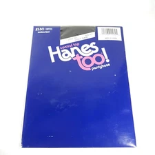 Control Top Hanes Too! Pantyhose Barely Black 137 Style Size E-F