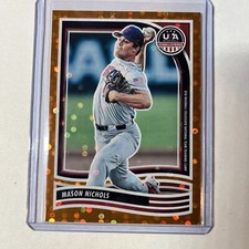 Mason Nichols 2024 Panini USA Baseball Stars & Stripes ORANGE Disco #13/75