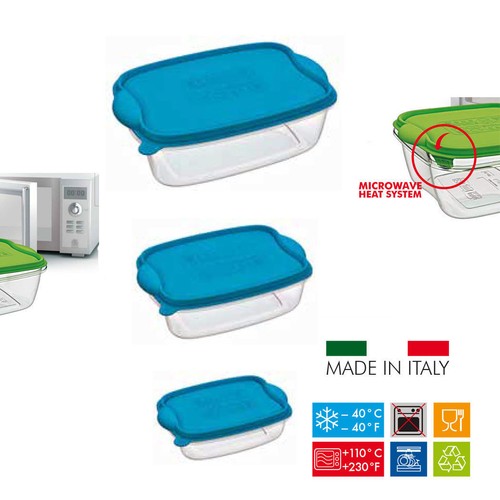 CONTENITORE PER ALIMENTI TRIS 3 PZ. TUPPERWARE RETTAGOLARE MICROONDE  FREEZER | eBay