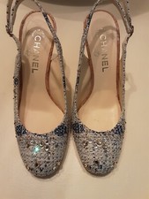 Chanel Tweed Slingbacks