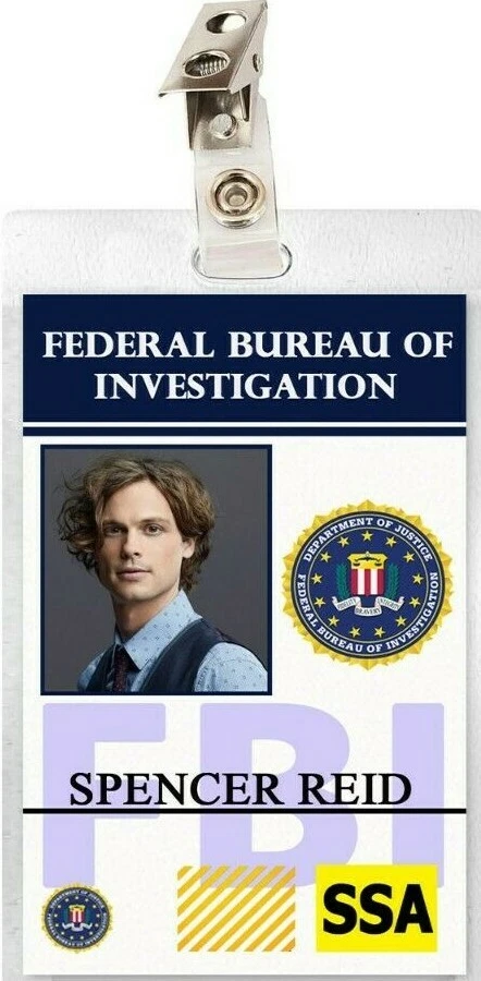 Criminal Minds TV Show ID Badge Spencer Reid Cosplay Prop Costume