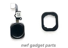 New BLACK Replacement Home Button Key Flex Cable+Seal for iPhone 6 & 6 Plus ~ US