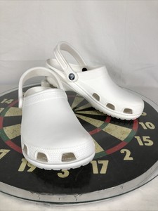 mens white crocs size 10
