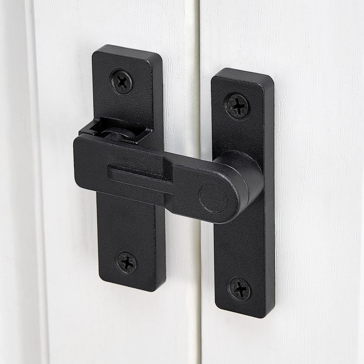 Black Flip Barn Door Lock - 180 Degree Barn Door Lock Privacy Security Latch ...