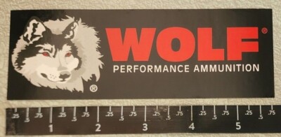 5.75'' - Wolf Performance Ammunition Ammo Vinyl Decal Sticer Shot Show OEM