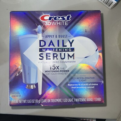 Crest 3D White  Apply & Boost Daily Whitening Serum Treatment Exp 03/2025