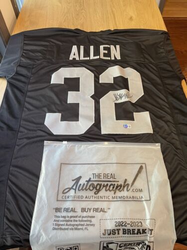 Marcus Allen Signed Football Jersey authenticated by Beckett Raiders colors XL - Picture 1 of 4