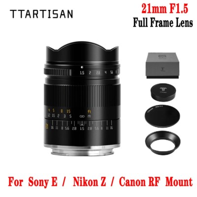 TTArtisan 21mm Full Frame Camera Lens for Sony E Canon RF Nikon Z  Mount