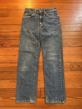 Vintage lee rider jeans made in usa 27x30 faded denim 1970s/80s