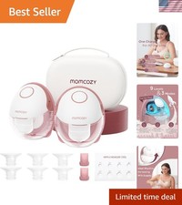 Cozy Red Wearable Electric Breast Pump - Ideal Rhythm 3 Modes for Moms