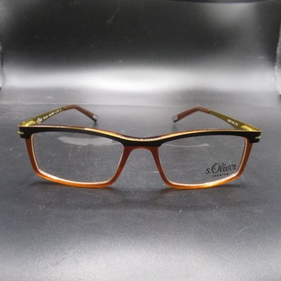 s.Oliver PREMIUM Eyeglass Frames Mod. 94827 Brown Orange Gold Full Rim 52-17-135