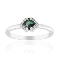 Cavill Damenring Indigolith 925 Silber Platin 0,36Ct Zirkon Elegant