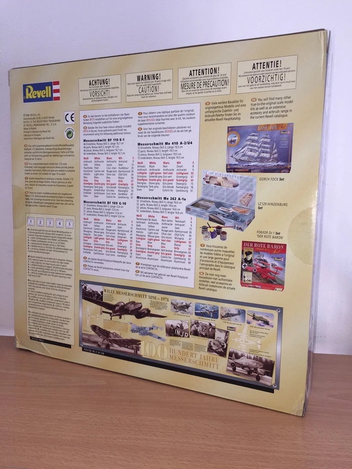 Revell Kit di Montaggio 1:72 05745 MESSERSCHMITT SET con 4 Aerei MIB, 1998 - Immagine 2 di 3