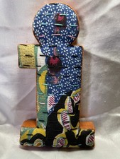 Multicolor Fabric Letter I