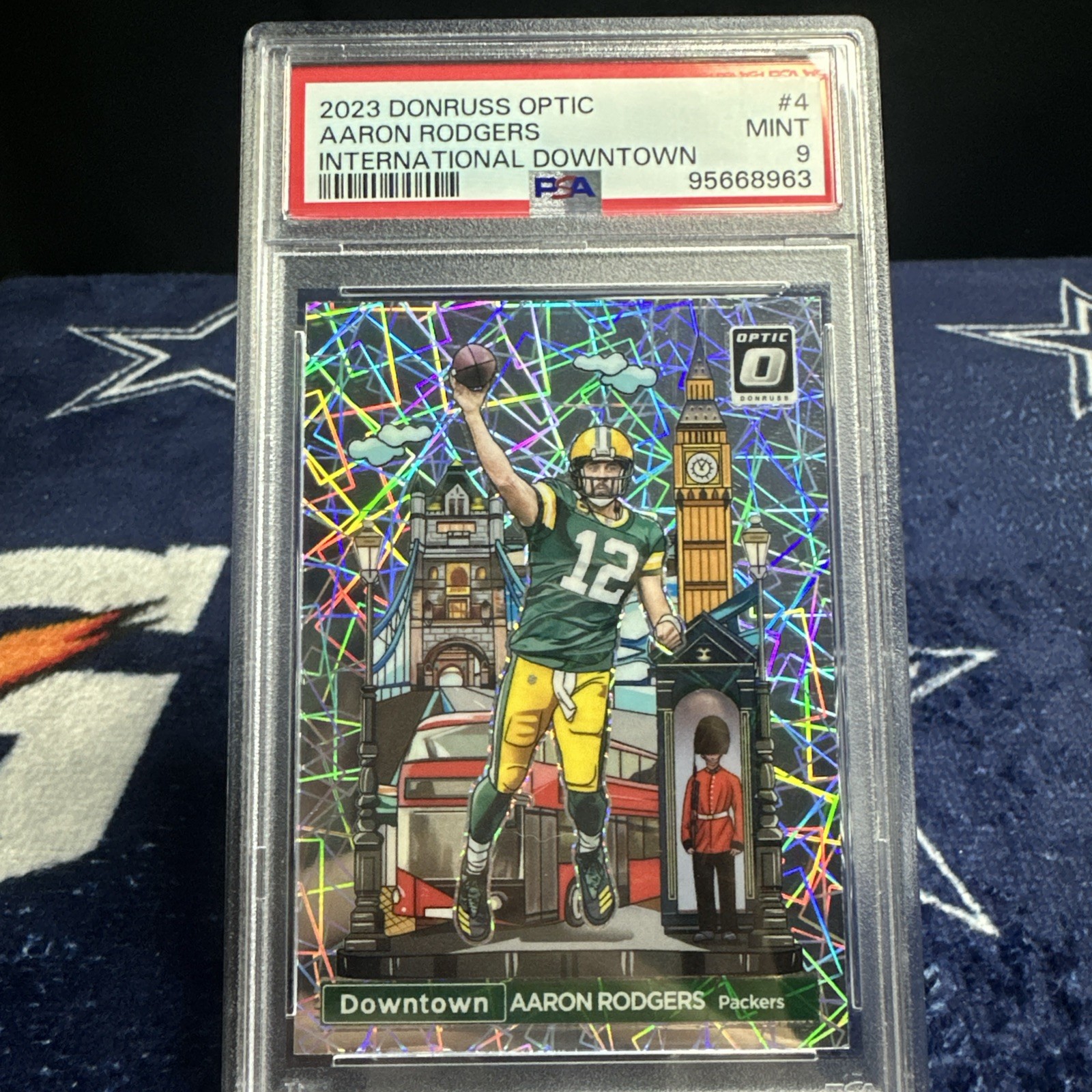 2023 Donruss Optic Aaron Rodgers International Downtown PSA 9