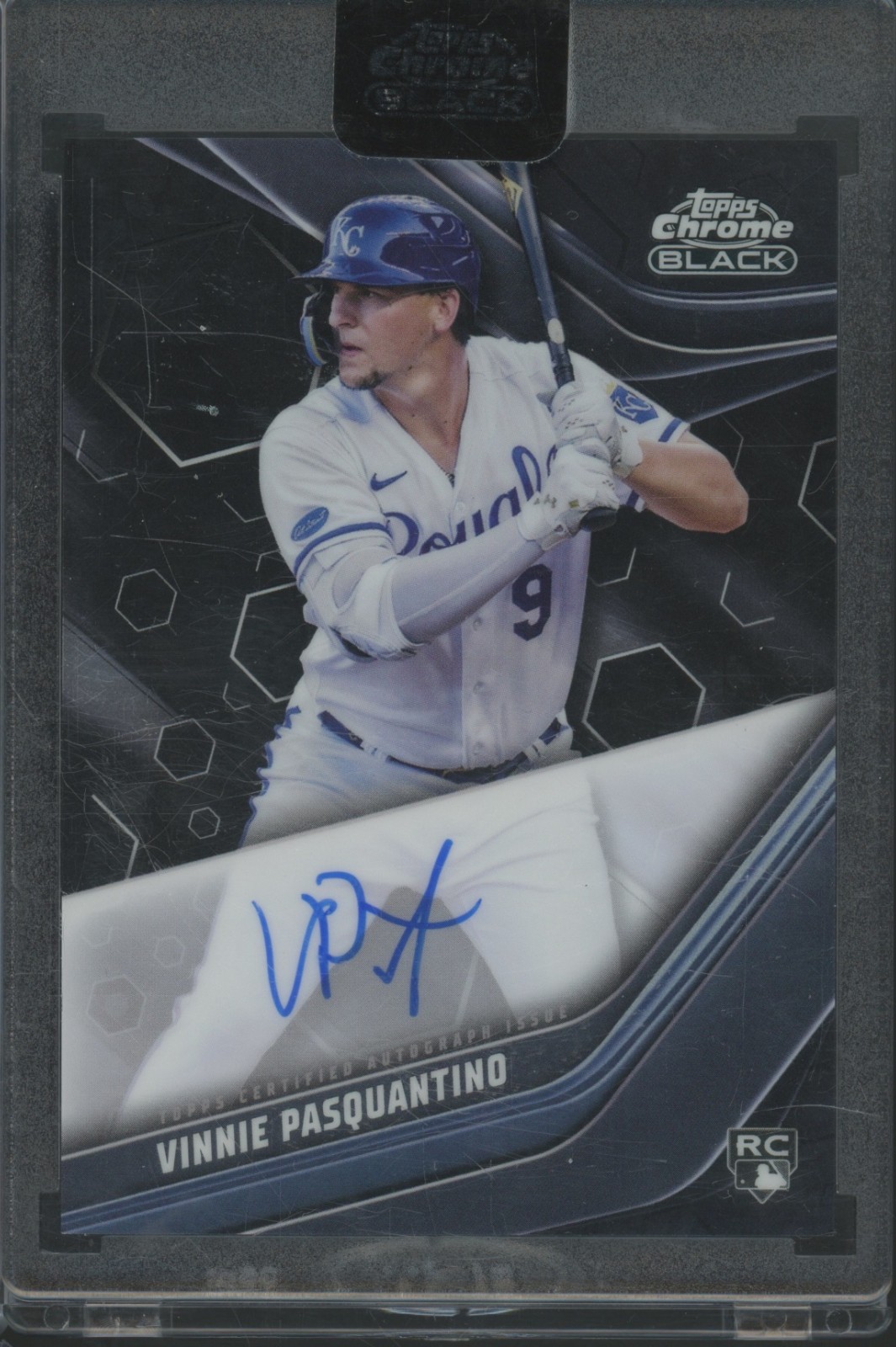 2023 Topps Chrome Black Autographs #CBA-VP Vinnie Pasquantino RC Rookie Auto