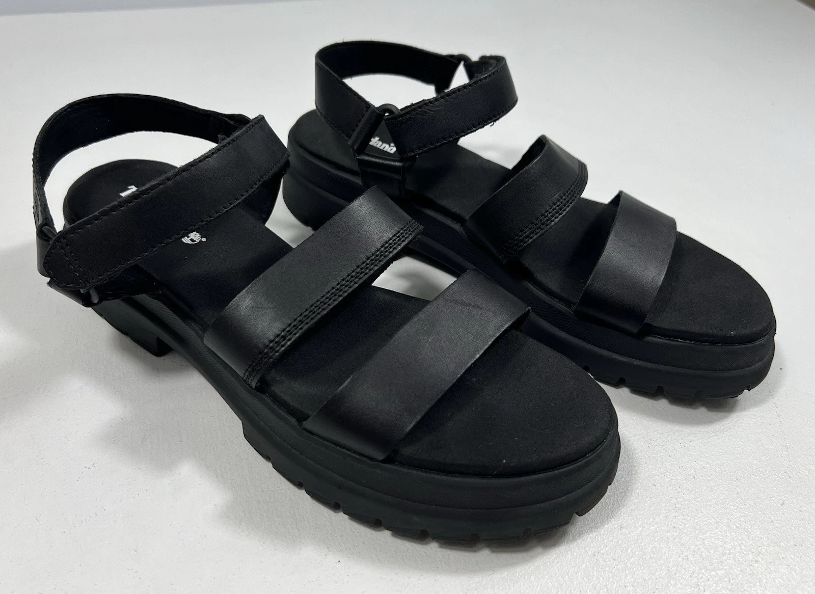 TIMBERLAND sandali donna 11 London Vibe 3 bande in pelle A29MV anello con gancio boho usati in ottime condizioni