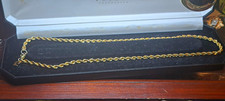 vintage pierre cardin gold plated rope twist chain necklace 18 inches.