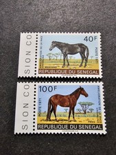 Senegal Stamp Fauna Horses No. 343/344 New ** Luxury MNH 1971