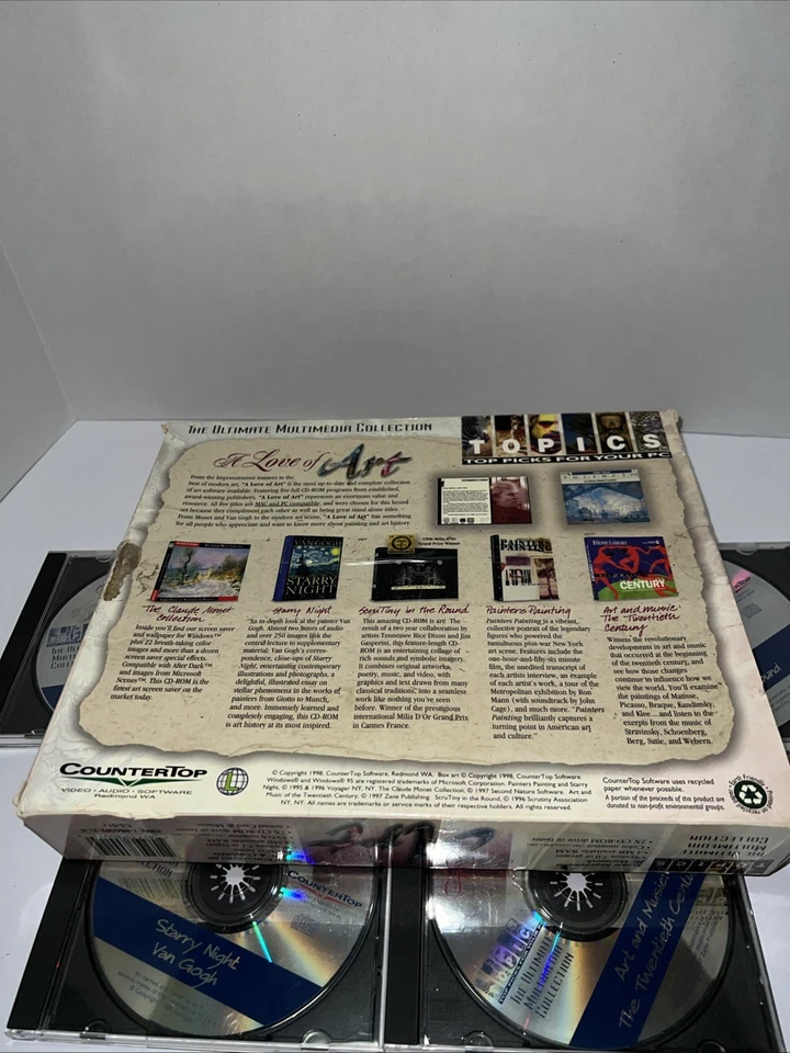 Juego de 5 CDs vintage A Love Of Art edición coleccionista ventanas/mac Picasso, Van Gogh Foto 3 de 4