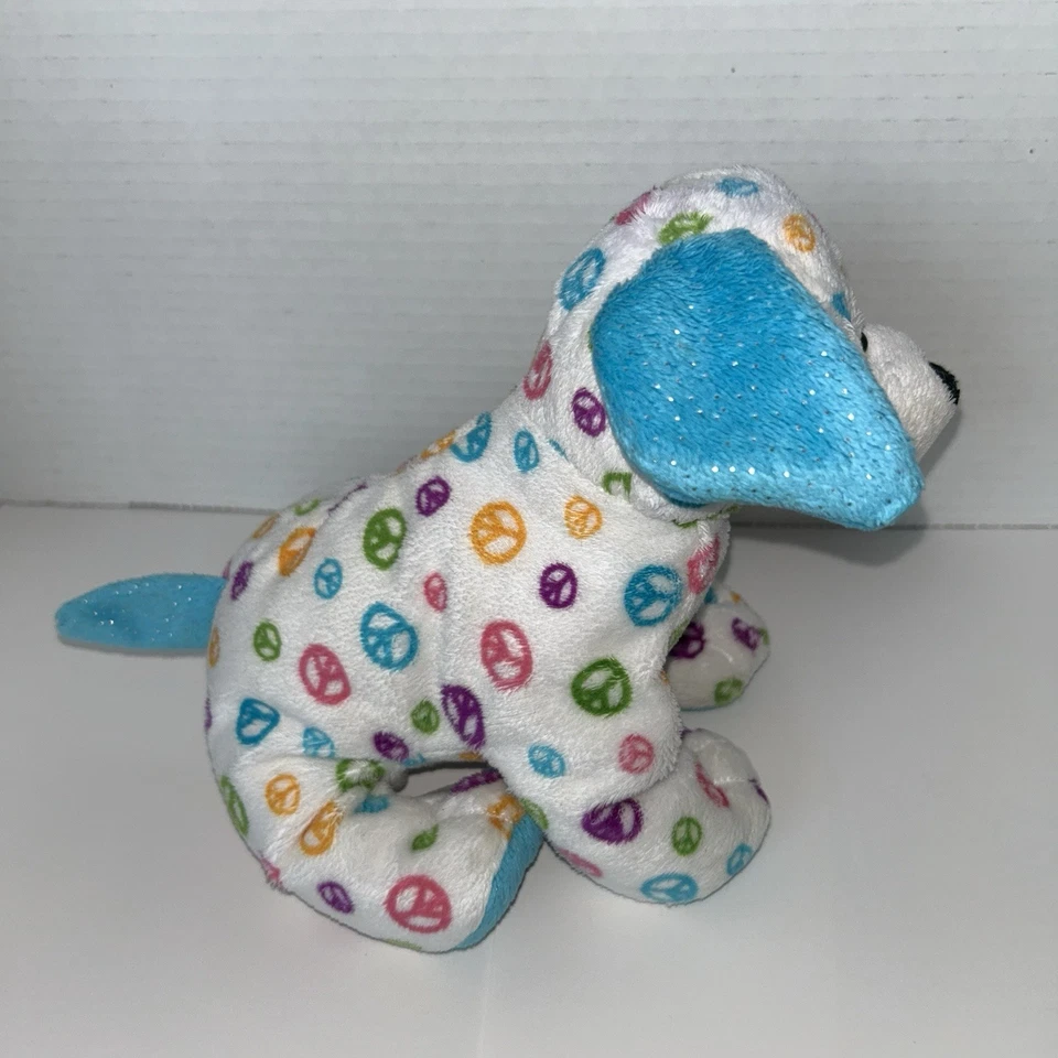 Ganz Webkinz Peace Puppy Dog Plush HM440 Blue Ears No Code *read Description - Image 2 of 4
