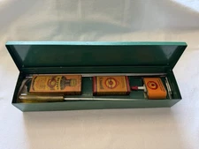 Vintage Hoppe's 13" Gun Cleaning Metal Box with oil, patches, solvent in boxes