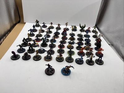 Wizkids DC HeroClix Assorted Figures 2003-Forward Lot of 65 Figures Marvel/DC